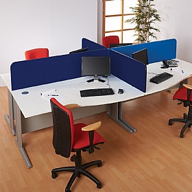 BusyScreen ColourPlus Curve Desk Mounted Partition Screens
