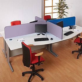 BusyScreen ColourPlus Curve Desk Mounted Partition Screens