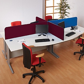 BusyScreen ColourPlus Curve Desk Mounted Partition Screens