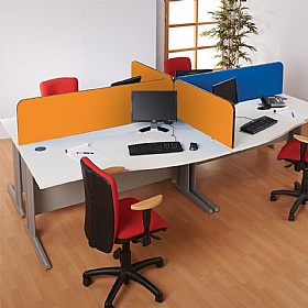 BusyScreen ColourPlus Curve Desk Mounted Partition Screens