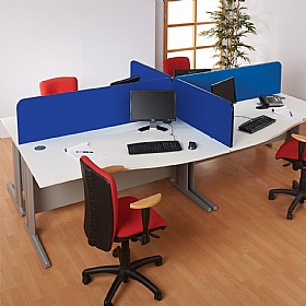BusyScreen ColourPlus Curve Desk Mounted Partition Screens