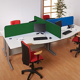 BusyScreen ColourPlus Curve Desk Mounted Partition Screens