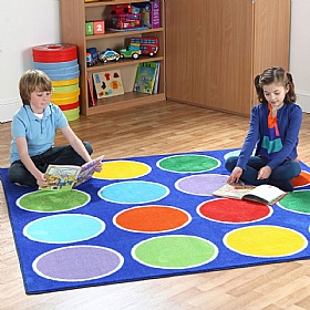 Rainbow Circles Placement Carpet