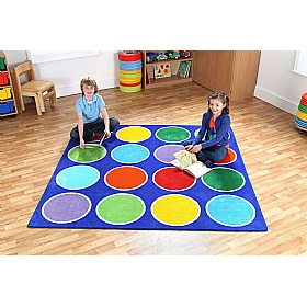 Rainbow Circles Placement Carpet - Education