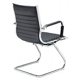 Bari Medium Back Leather Faced Visitor Office Chairs