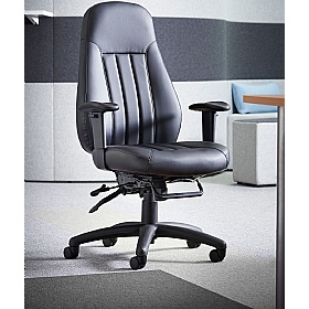 Zeus 24 Hour Medium Back Bonded Leather Executive Office Chair