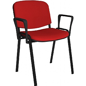 Taurus Black Frame Stacking Conference Chairs with Arms