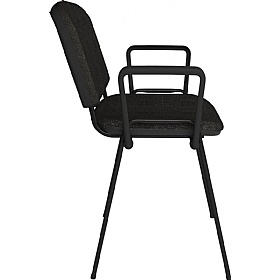 Taurus Black Frame Stacking Conference Chairs with Arms