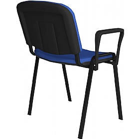 Taurus Black Frame Stacking Conference Chairs with Arms
