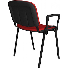 Taurus Black Frame Stacking Conference Chairs with Arms