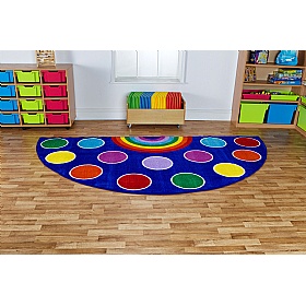 Rainbow Semi-Circle Placement Carpet - Education