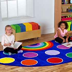 Rainbow Semi-Circle Placement Carpet