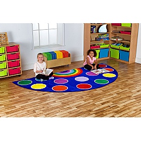 Rainbow Semi-Circle Placement Carpet - Education