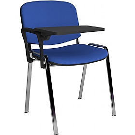 Taurus Chrome Frame Stacking Conference Chairs with Writing Tablet