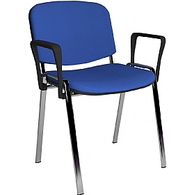 Taurus Chrome Frame Stacking Conference Chairs with Arms - Pack of 4