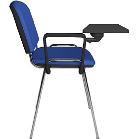 Taurus Chrome Frame Stacking Conference Chairs with Writing Tablet - Pack of 4