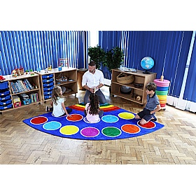Rainbow Corner Placement Carpet - Education