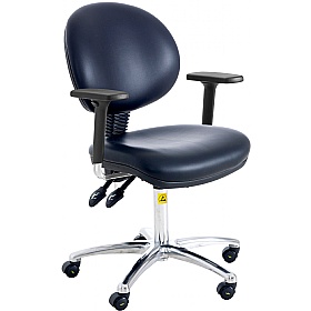 ESD Static Dissipative Deluxe Ergonomic Vinyl Chairs