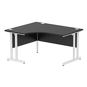 Eclipse Black Ergonomic Radial Office Desks
