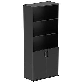 Obsidian Black Wooden Office Combination Cupboards