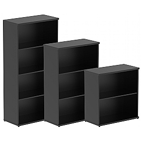 Obsidian Black Wooden Office Bookcases