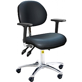 ESD Static Dissipative Clean Room Vinyl Operator Chair with HEPA Air Filter