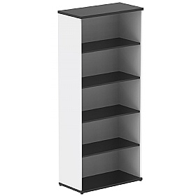 Obsidian Duo Black Wooden Office Bookcases