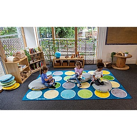Lake Circles Rectangular Placement Carpet - Education