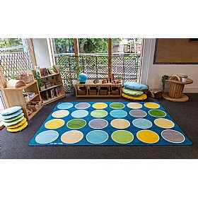 Lake Circles Rectangular Placement Carpet - Education