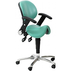 Saloon Vinyl Saddle Stools with Backrest