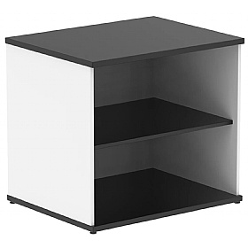 Obsidian Duo Black Desk High Wooden Office Bookcases