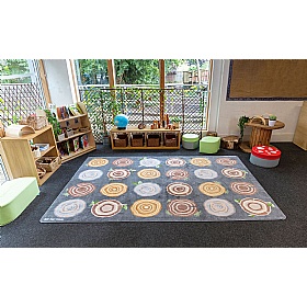 Natural World Tree Stump Placement Carpet - Education