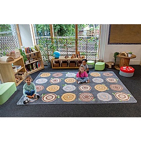 Natural World Tree Stump Placement Carpet - Education
