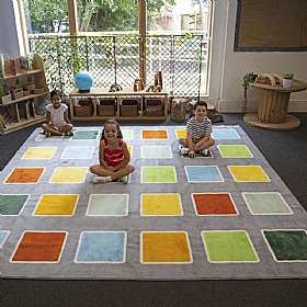 Rainforest Squares Placement Carpet