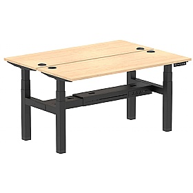 Air Shallow Electric Height Adjustable 2 Person Rectangular Back to Back Desks