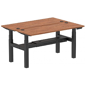 Air Shallow Electric Height Adjustable 2 Person Rectangular Back to Back Desks
