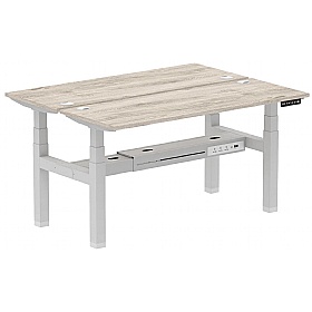 Air Shallow Electric Height Adjustable 2 Person Rectangular Back to Back Desks