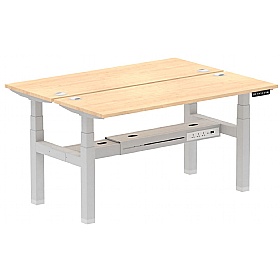 Air Shallow Electric Height Adjustable 2 Person Rectangular Back to Back Desks