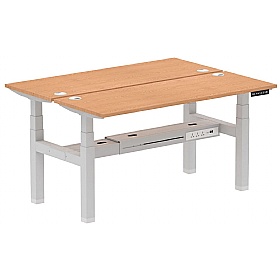 Air Shallow Electric Height Adjustable 2 Person Rectangular Back to Back Desks