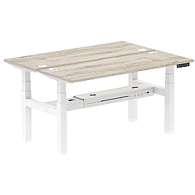 Air Shallow Electric Height Adjustable 2 Person Rectangular Back to Back Desks