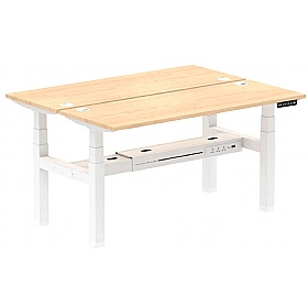 Air Shallow Electric Height Adjustable 2 Person Rectangular Back to Back Desks