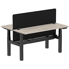 Air Shallow Electric Height Adjustable 2 Person Rectangular Back to Back Desks