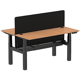 Air Shallow Electric Height Adjustable 2 Person Rectangular Back to Back Desks
