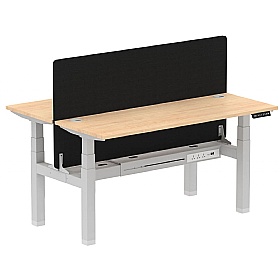 Air Shallow Electric Height Adjustable 2 Person Rectangular Back to Back Desks