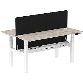Air Shallow Electric Height Adjustable 2 Person Rectangular Back to Back Desks