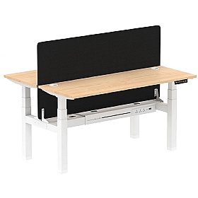 Air Shallow Electric Height Adjustable 2 Person Rectangular Back to Back Desks