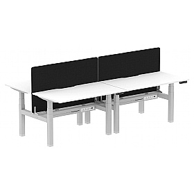 Air Electric Height Adjustable 4 Person Rectangular Back to Back Desks
