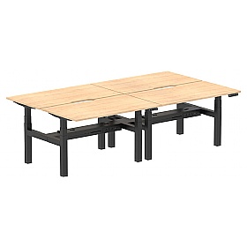 Air Electric Height Adjustable 4 Person Rectangular Back to Back Desks