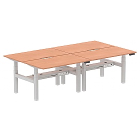 Air Electric Height Adjustable 4 Person Rectangular Back to Back Desks