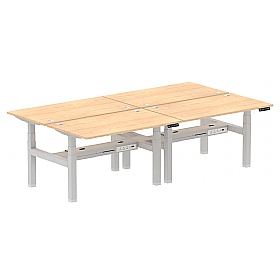 Air Electric Height Adjustable 4 Person Rectangular Back to Back Desks
